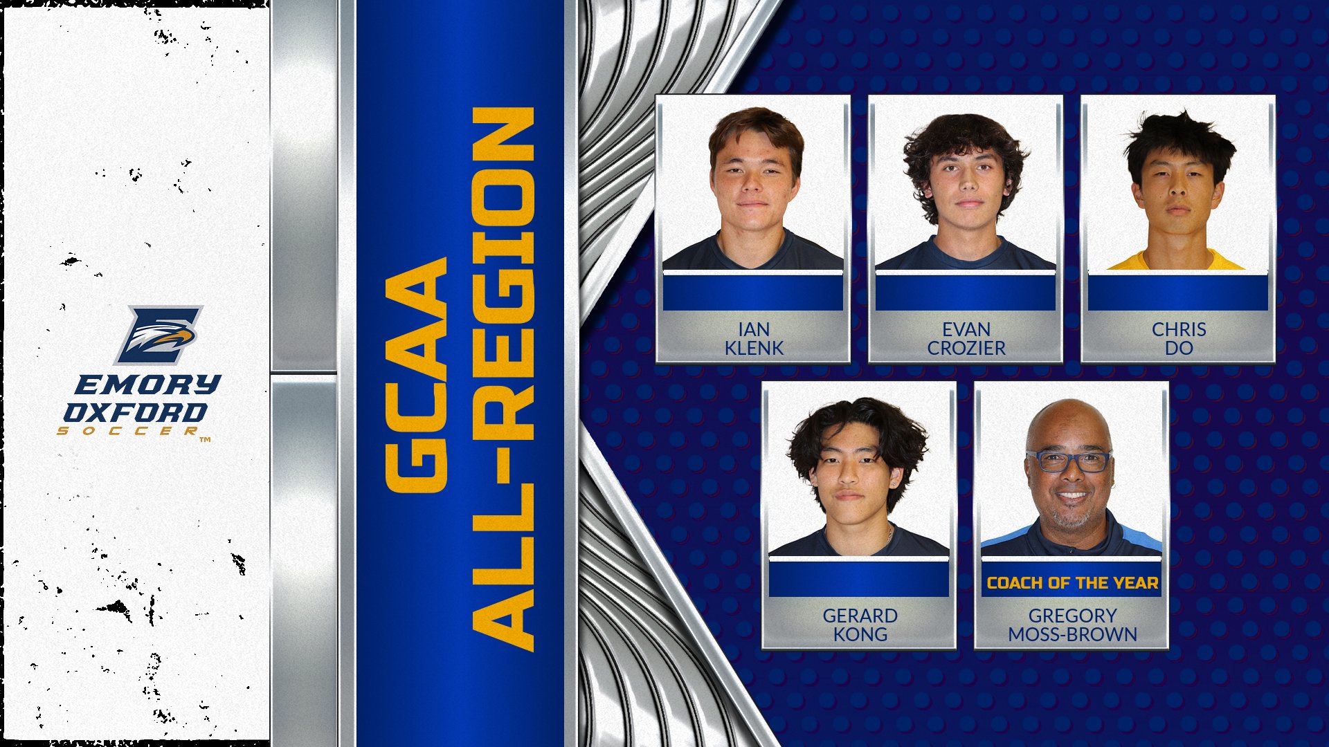 Men's soccer team members named to GCAA All-Region team