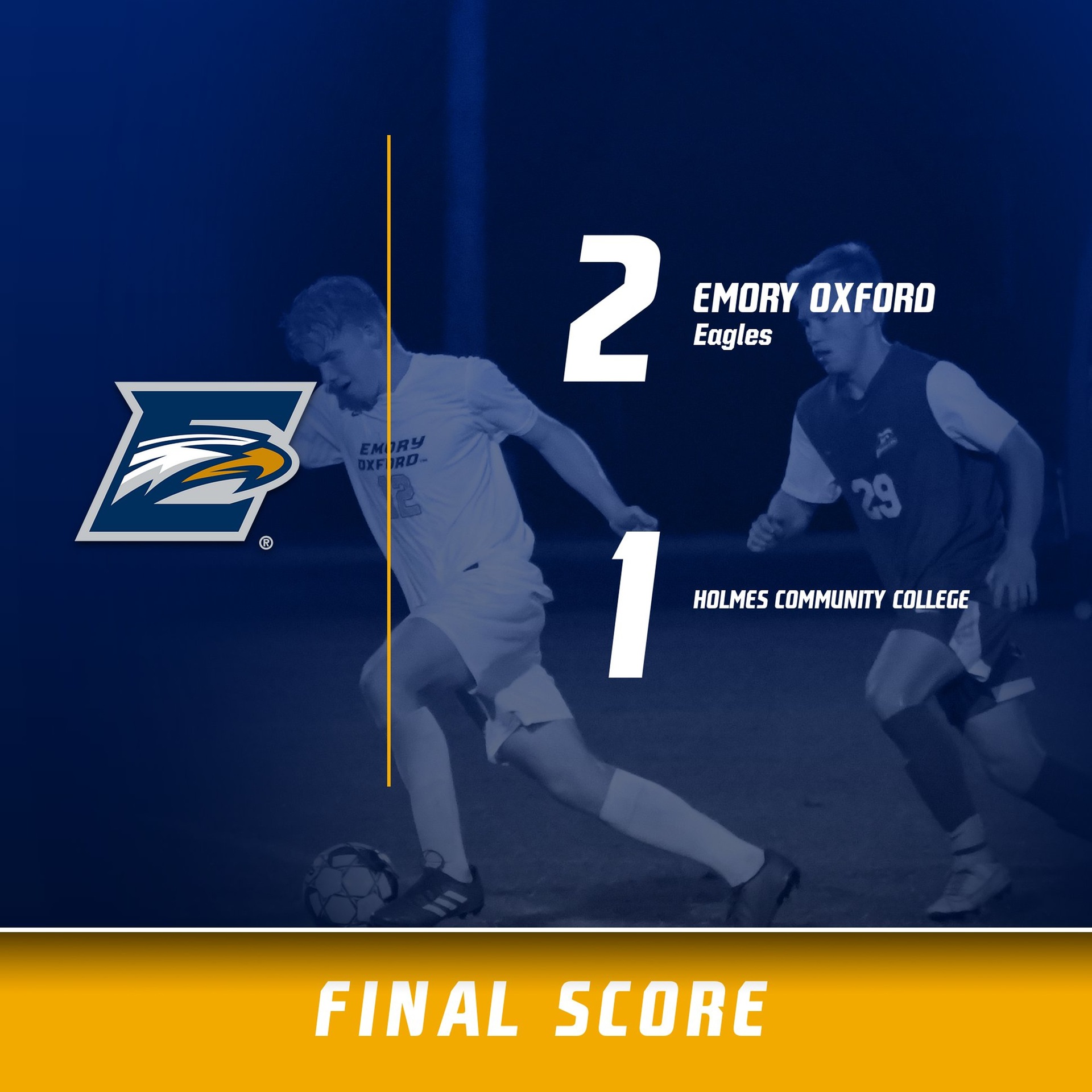 Men’s Soccer prevailed late in a hard fought win over Holmes CC 2 to 1